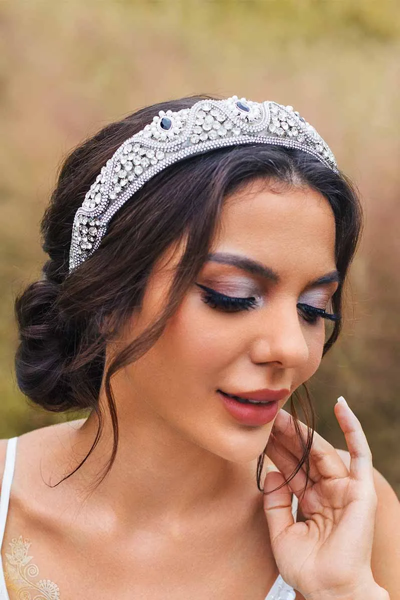 2025 Silver Rhinestone Headband For Wedding Hair Band  Bridal Accessories