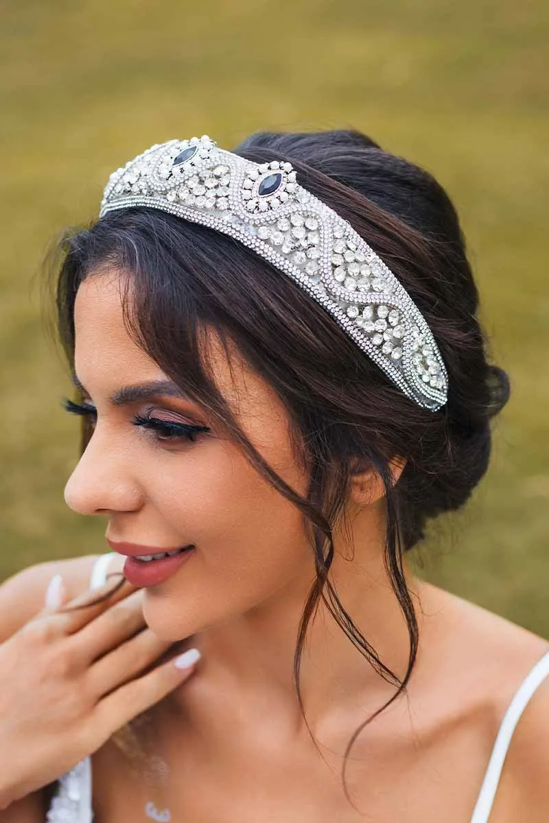 2025 Silver Rhinestone Headband For Wedding Hair Band  Bridal Accessories