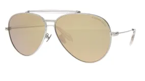 Alexander McQueen AM0057S 005  Silver  Aviator Sunglasses