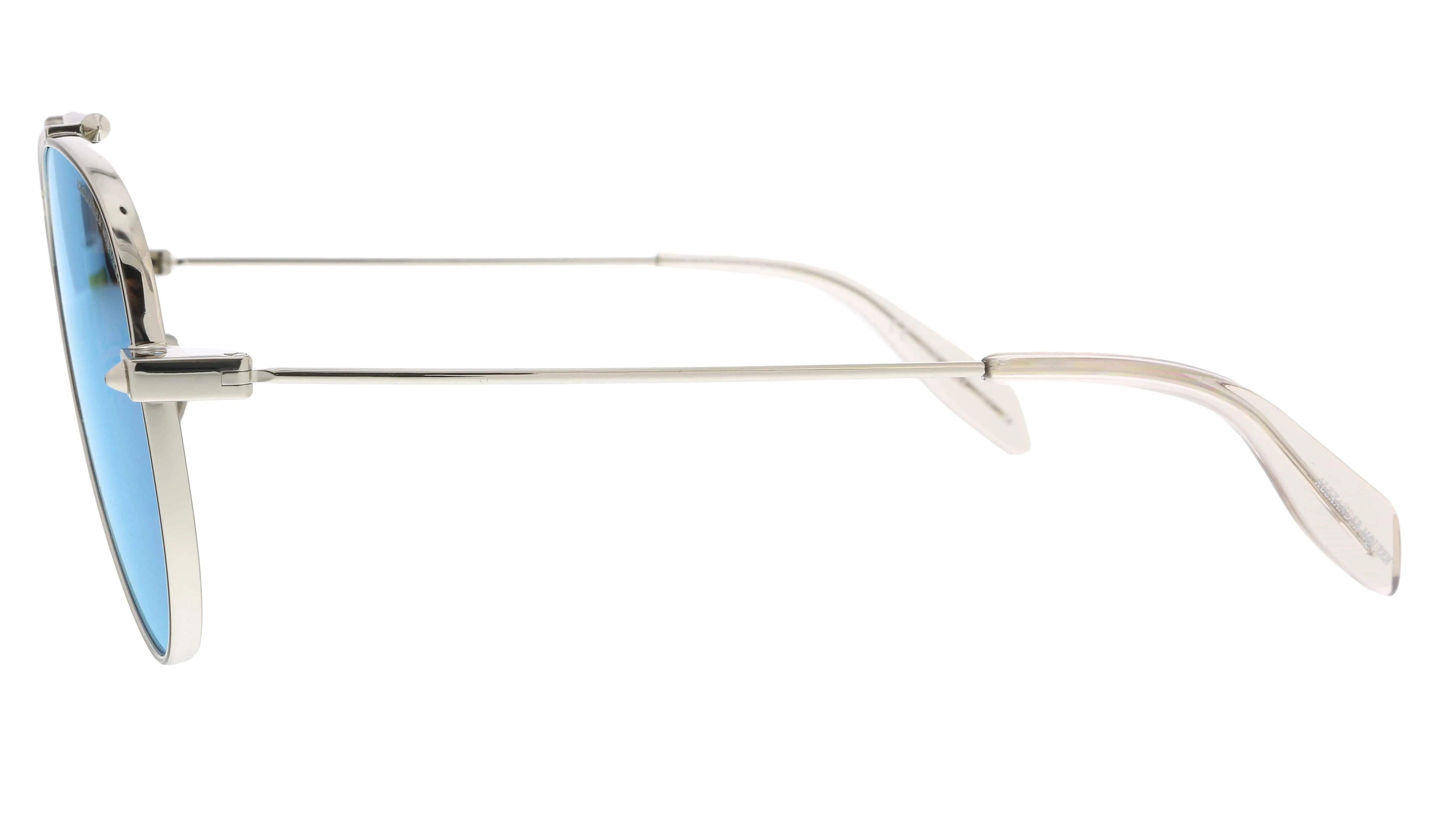 Alexander McQueen AM0057S 005  Silver  Aviator Sunglasses