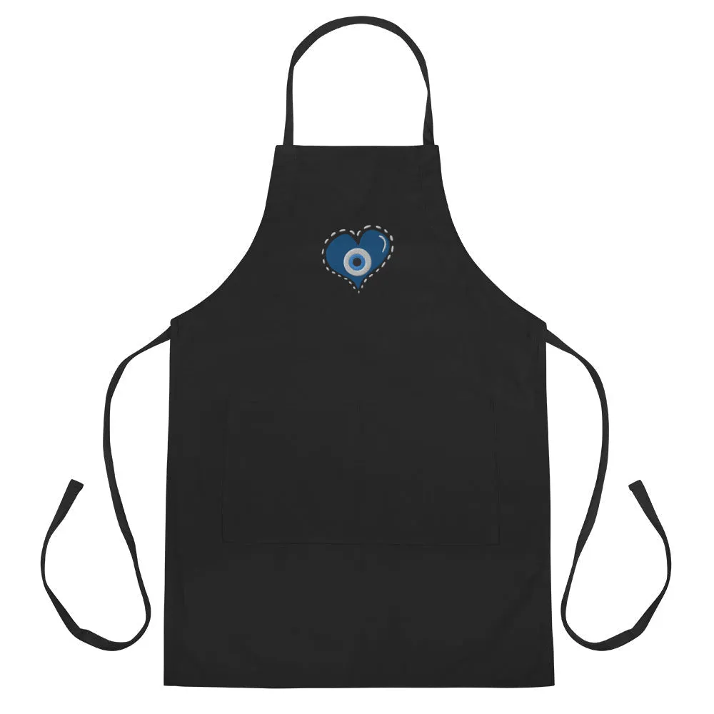 Blue Eye Embroidered Apron