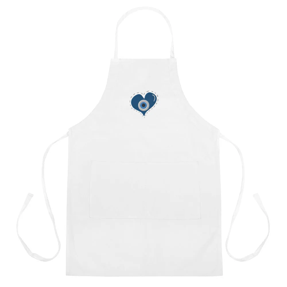 Blue Eye Embroidered Apron