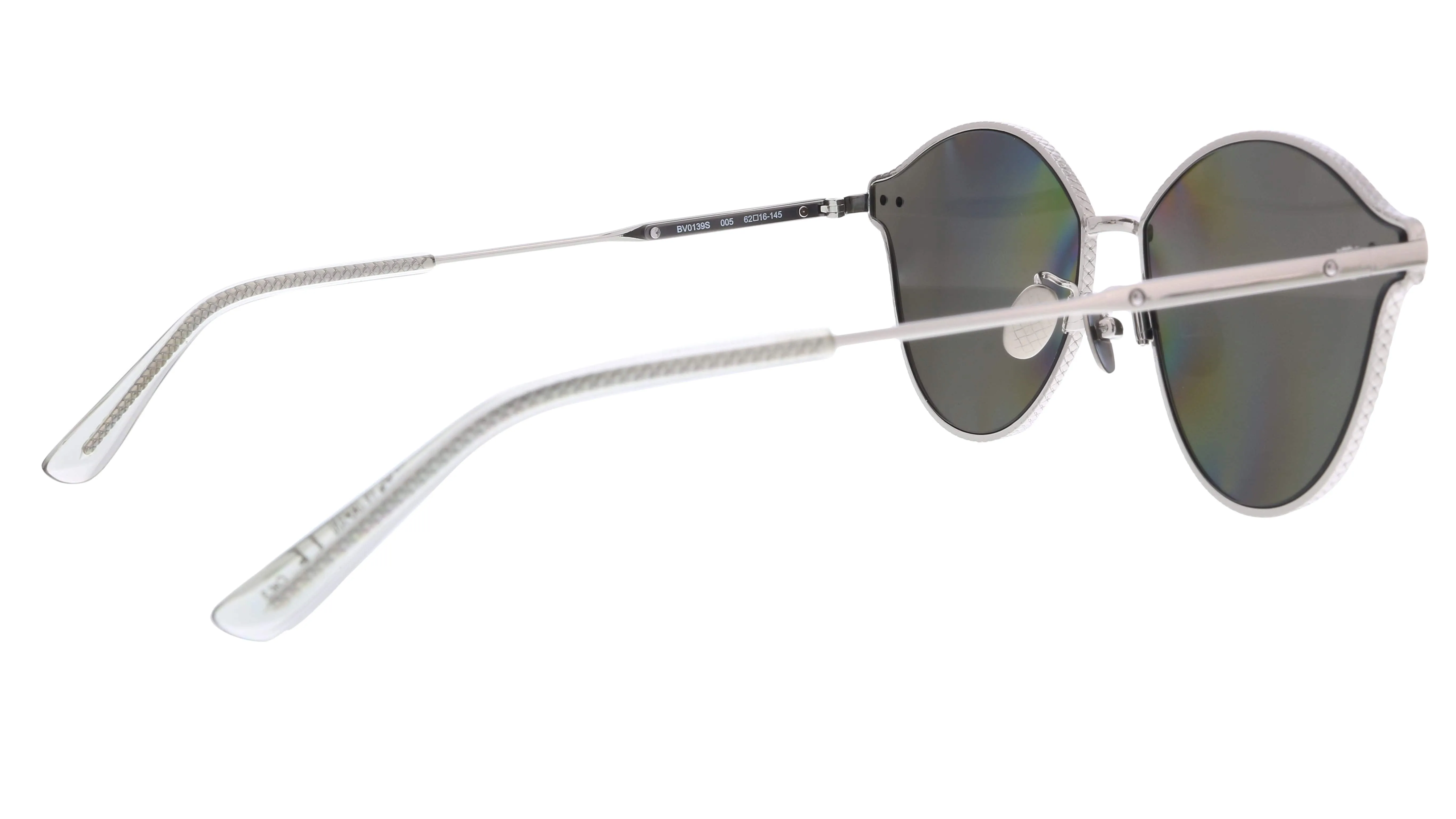 Bottega Veneta BV0139S-005  Silver  Round Sunglasses