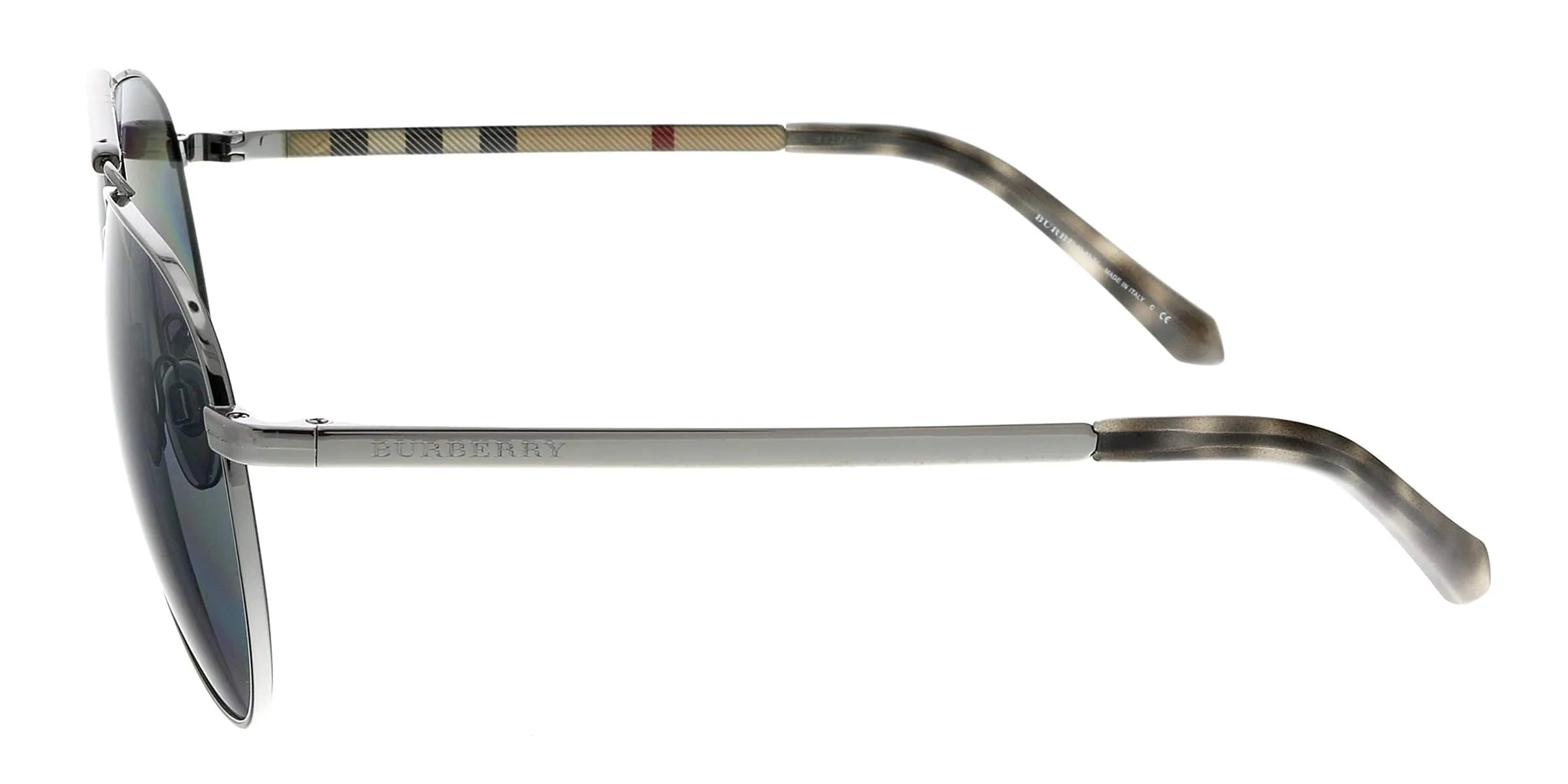 Burberry BE3097 1003Z3 Ruthenium Aviator Sunglasses