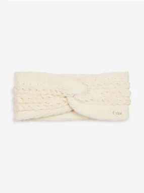 Chloé Girls Knitted Headband in Ivory