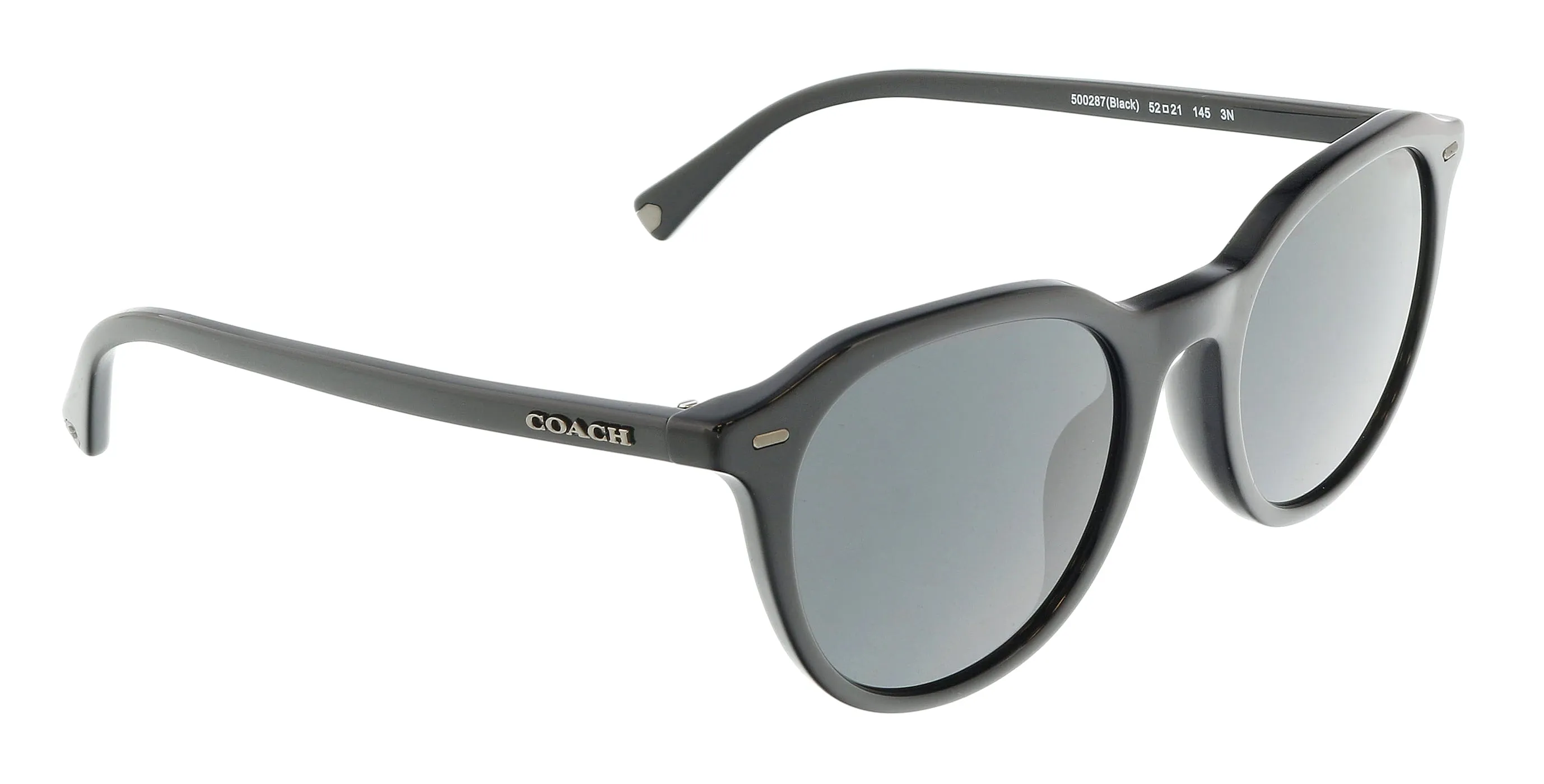 Coach 0HC8339U 500287 Black Round Full Rim Sunglasses