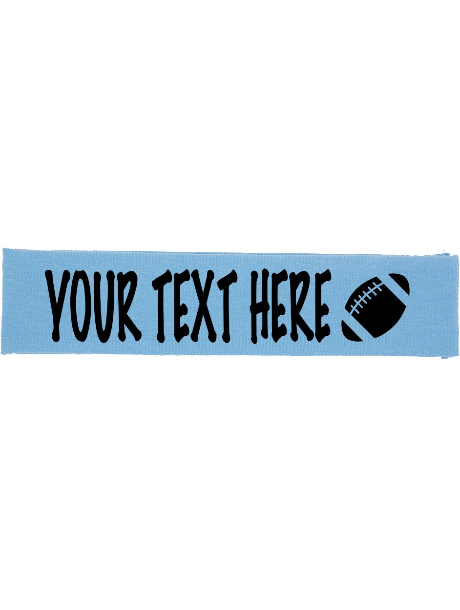 Custom FOOTBALL Cotton Headband - Flat (Non Sparkle) Letters!