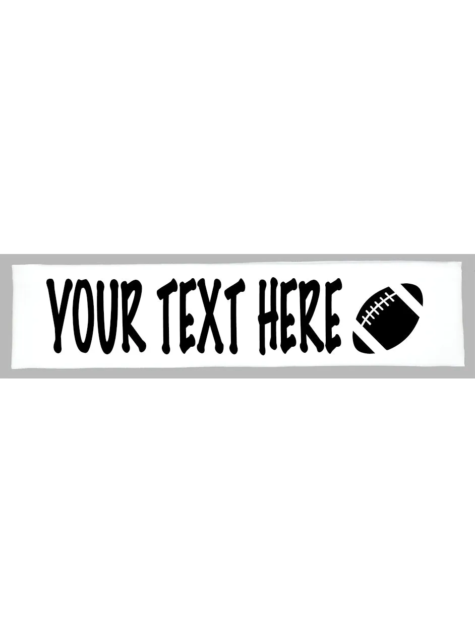 Custom FOOTBALL Cotton Headband - Flat (Non Sparkle) Letters!