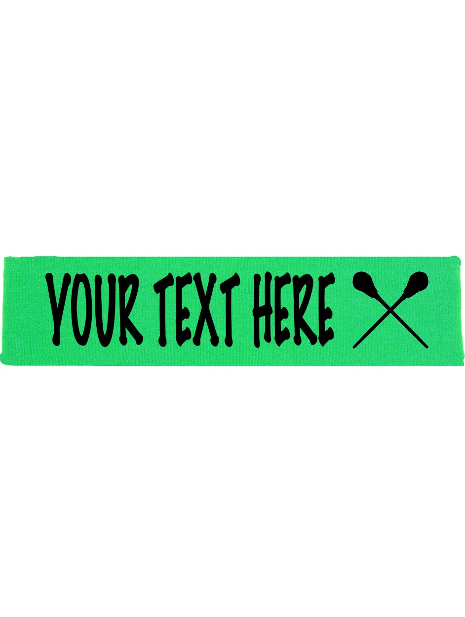 Custom LACROSSE Cotton Headband - Flat (Non Sparkle) Letters!