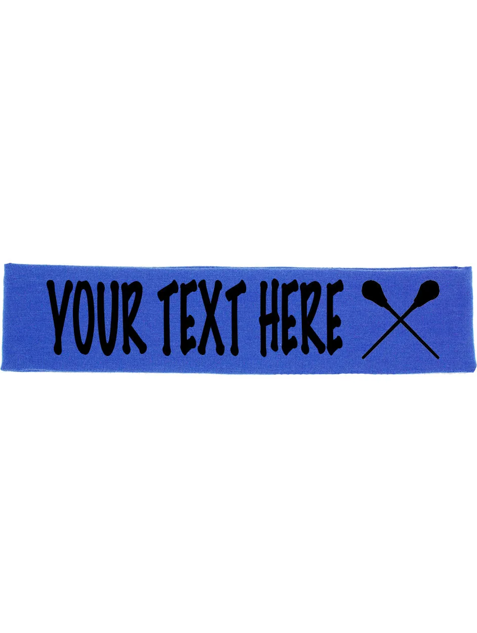 Custom LACROSSE Cotton Headband - Flat (Non Sparkle) Letters!