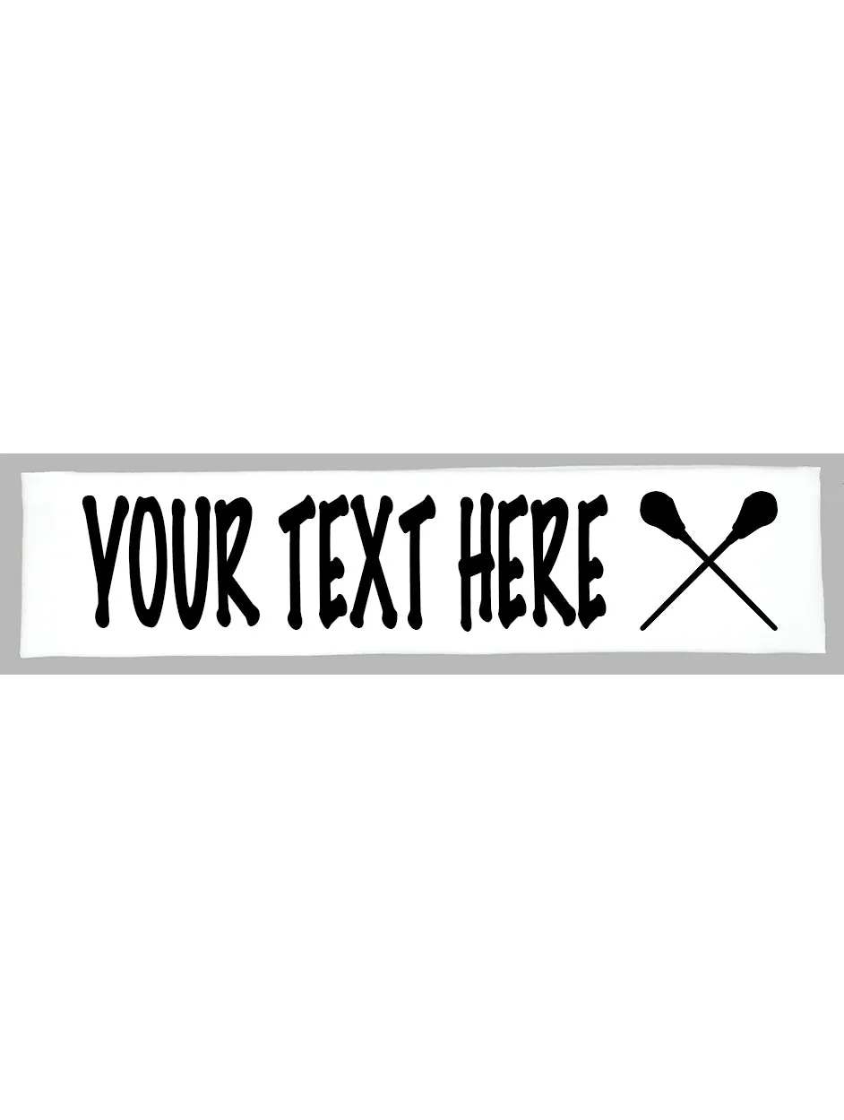 Custom LACROSSE Cotton Headband - Flat (Non Sparkle) Letters!