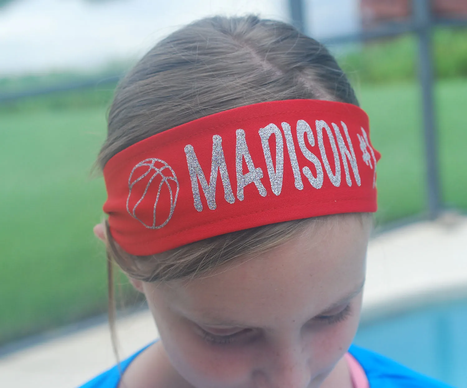 Custom Personalized PAW PRINT TIE Headband - Flat (Non Sparkle) Letters!