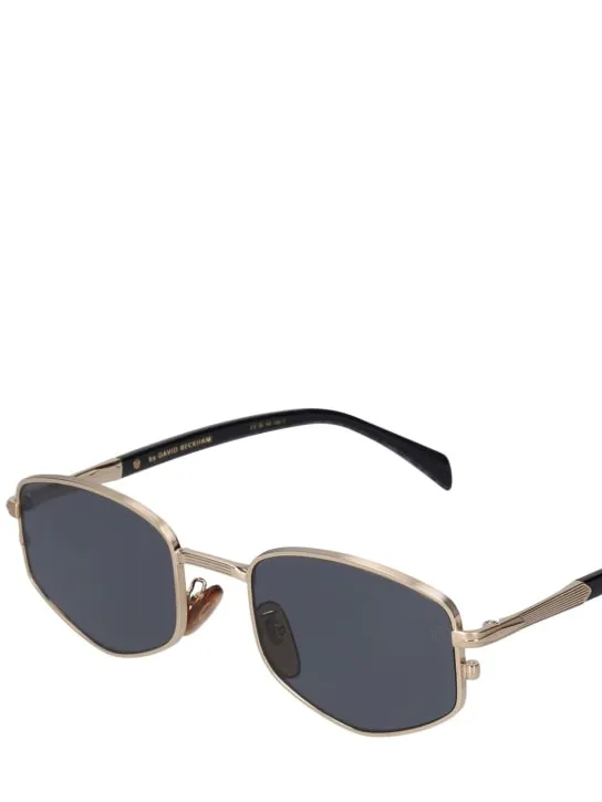 DB Eyewear by David Beckham   DB oval aviator metal sunglasses 