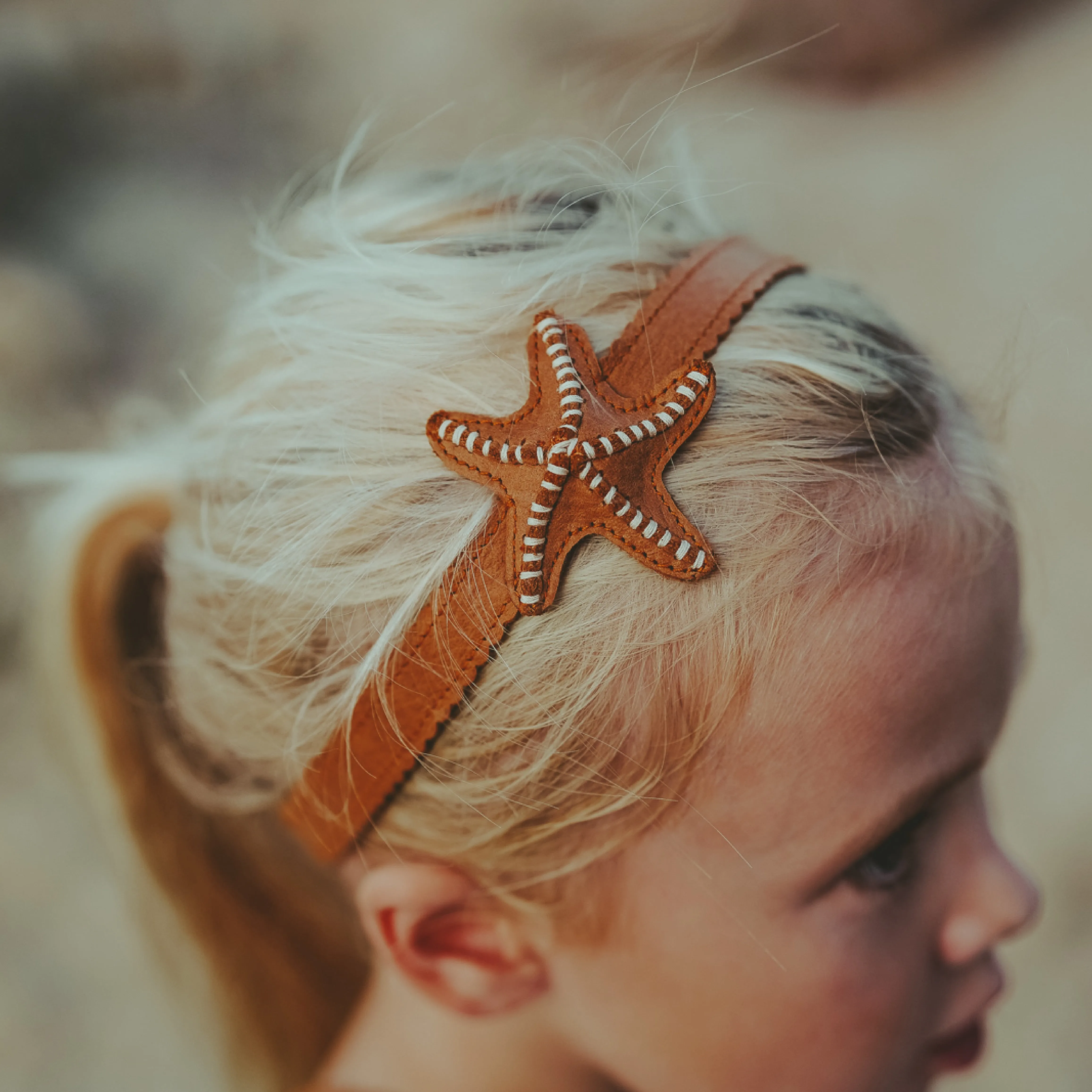 Gurt Headband | Starfish | Toast Grain Leather