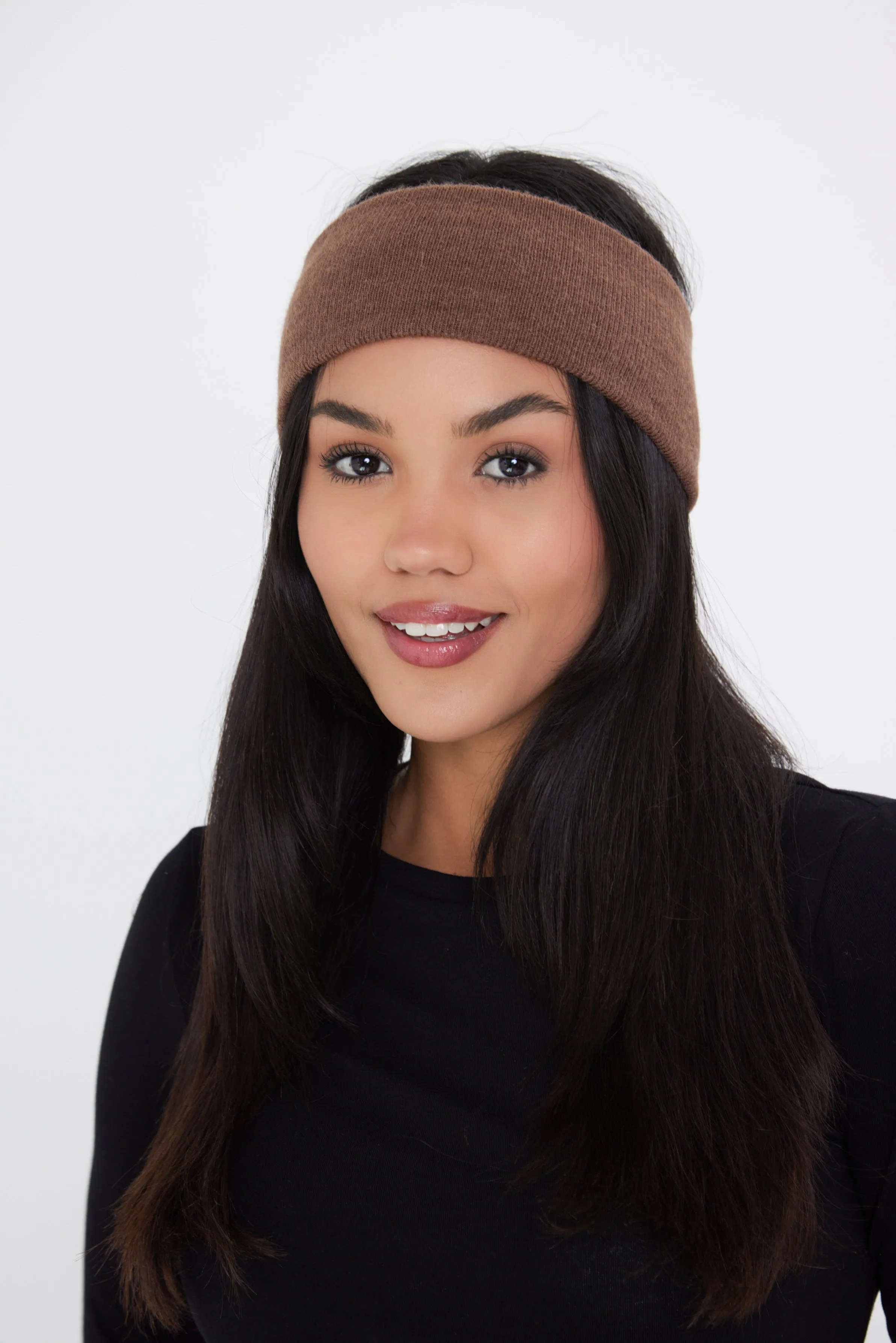 Knitted Headband in Brown