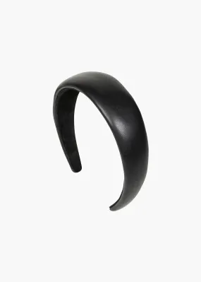 Leather Kate Headband -- Black