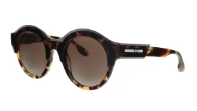 McQ MQ0003S-002 Havana Round Sunglasses