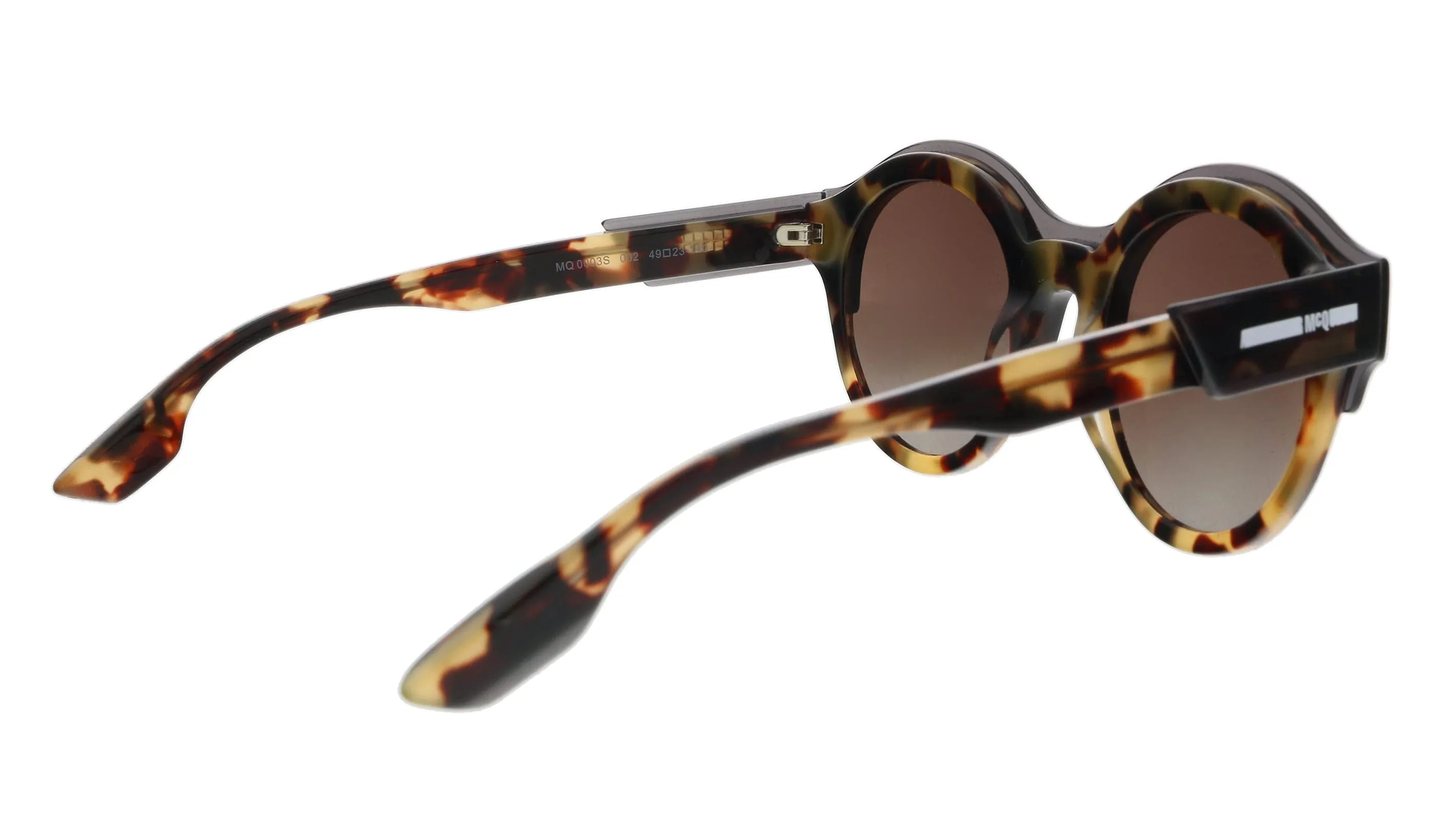 McQ MQ0003S-002 Havana Round Sunglasses