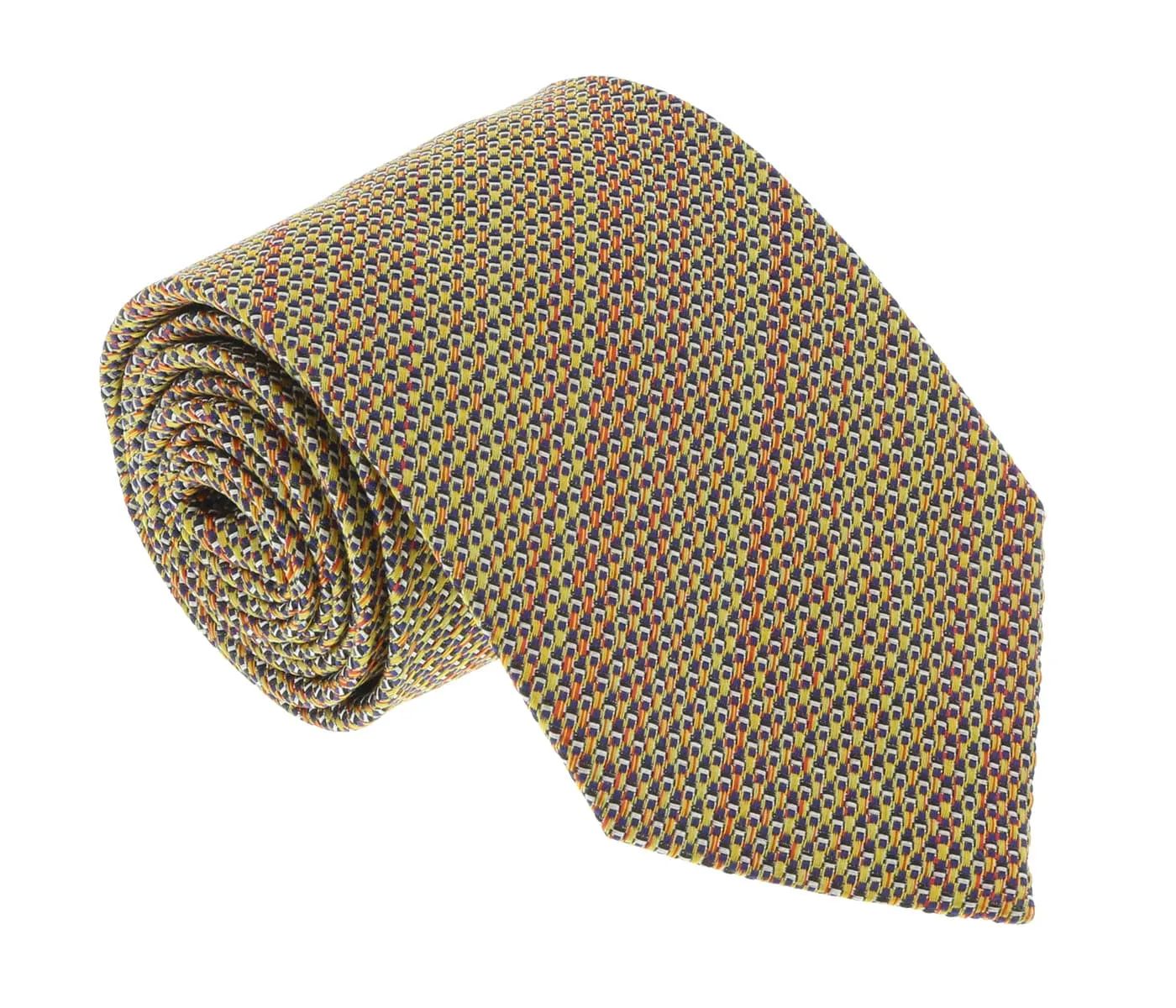 Missoni U4313 Gold/Red Basketweave Pure Silk Tie