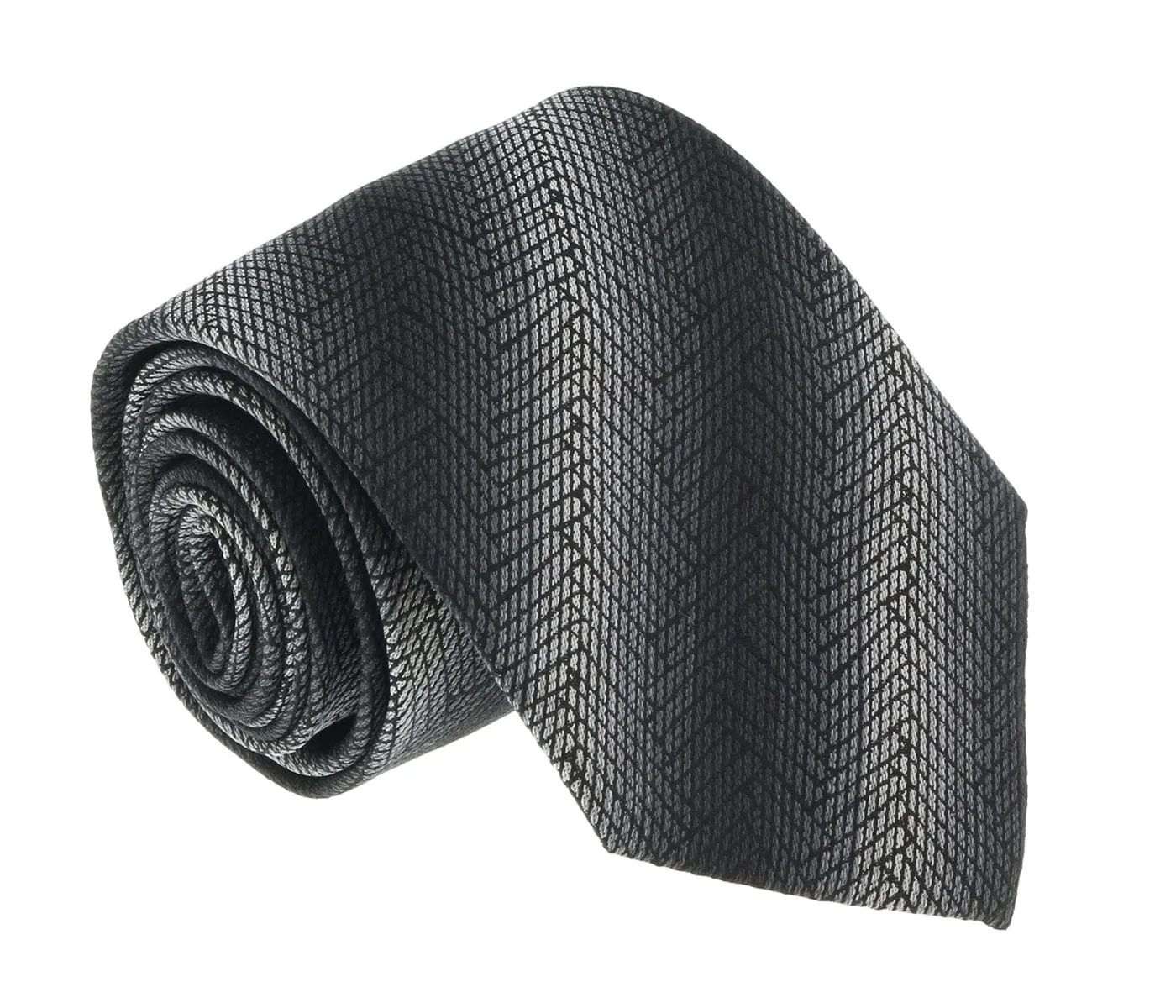 Missoni U4547 Gray/Black Graphic Pure Silk Tie