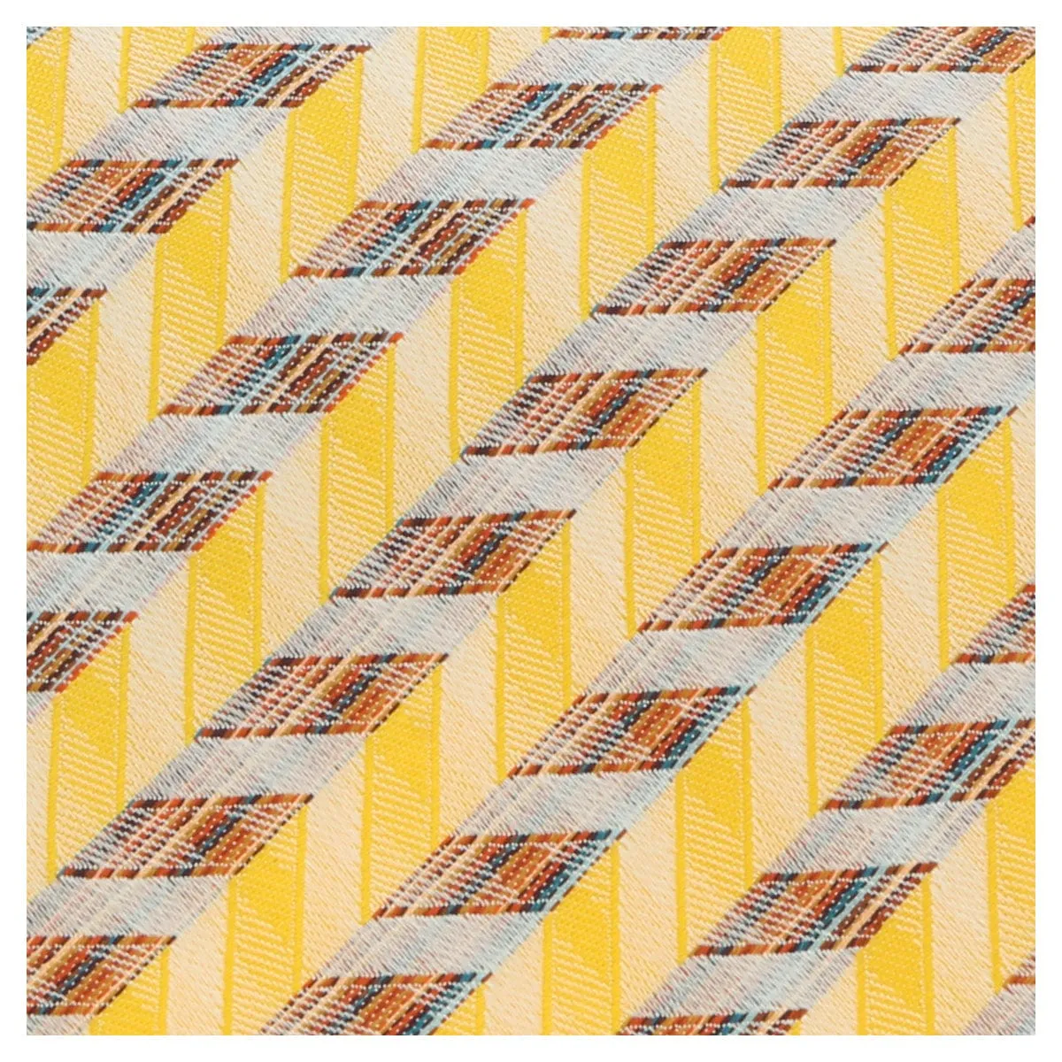 Missoni U4706 Gold/Orange Chevron Pure Silk Tie
