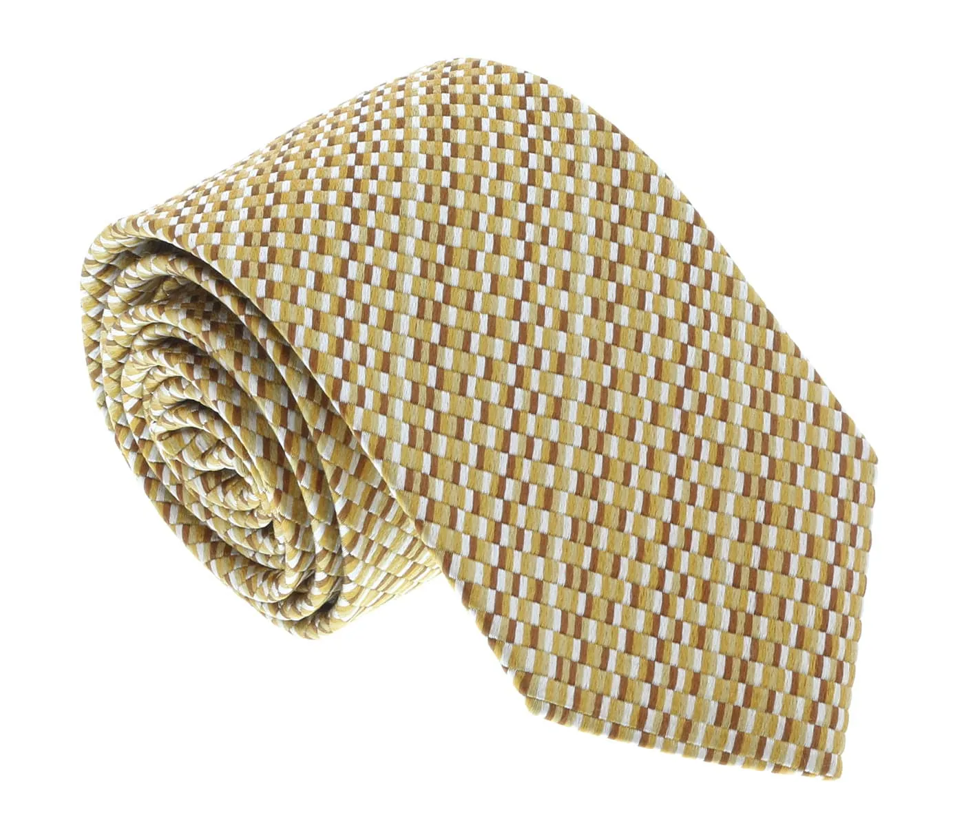 Missoni U5299 Gold Check Pure Silk Tie