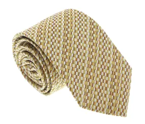 Missoni U5299 Gold Check Pure Silk Tie