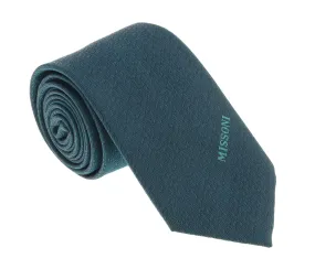 Missoni U5568 Green Barleycorn Pure Silk Tie