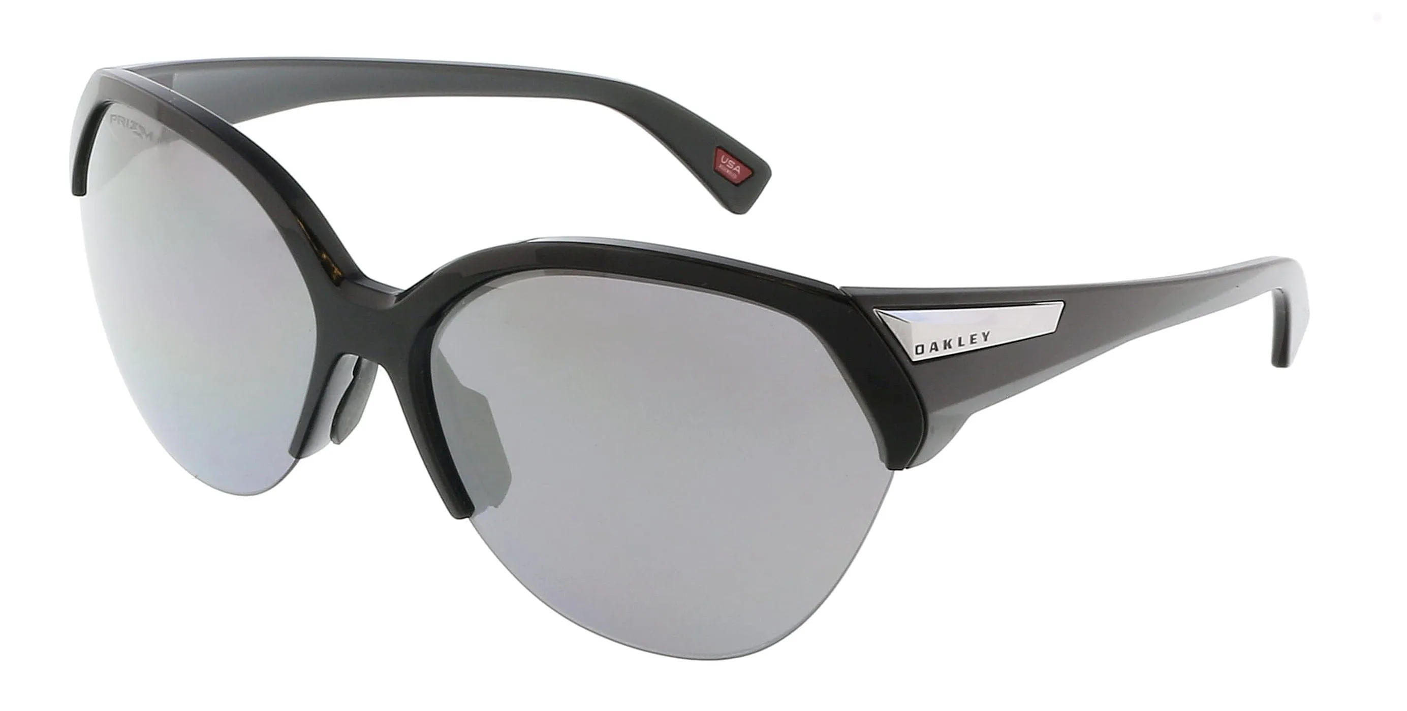 Oakley 0OO9447 944704 Trailing Point Black Round Semi Rimless Sunglasses