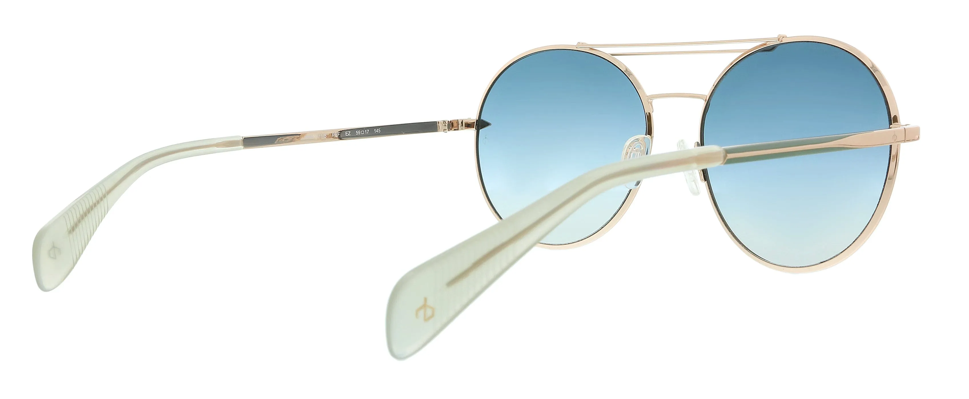 Rag And Bone RNB1011/S EZ 0PEF Gold Green Round Sunglasses
