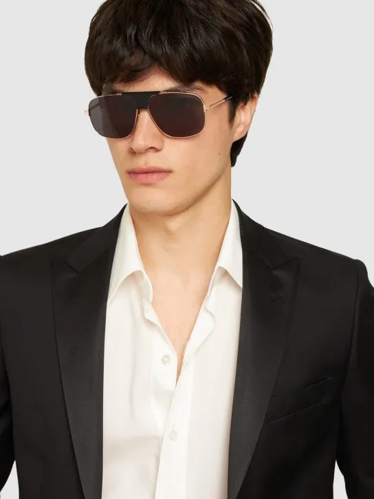 Tom Ford   Tex Aviator metal sunglasses 